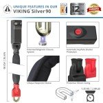 Seatylock Viking Bike Chain Lock with Key - Magnetic Patented Sold Secure Silver Rated - Heavy Duty Anti Theft - Smart Ultra Security Bicycle Lock (35.5 Inch)