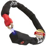 Seatylock Viking Bike Chain Lock with Key - Magnetic Patented Sold Secure Silver Rated - Heavy Duty Anti Theft - Smart Ultra Security Bicycle Lock (35.5 Inch)