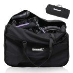 Rhinowalk Folding Bike Bag for 20/26 inch Folding BIkes - Waterproof Bicycle Travel Carrying Case Outdoors Bike Transport Bag for Cars Train Air Travel (Black 26inch)