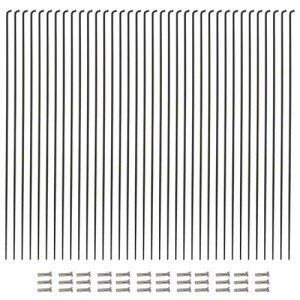 Vincita 36 Pieces 14G J Bend Bicycle Stainless Steel Spokes 254mm - 294mm with Brass Nipples for MTB Wheel Spokes, Ebike, Downhill, Trekking, City Bikes - Replacement/Repair Spokes…