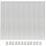 Vincita 36 Pieces 14G J Bend Bicycle Stainless Steel Spokes 254mm - 294mm with Brass Nipples for MTB Wheel Spokes, Ebike, Downhill, Trekking, City Bikes - Replacement/Repair Spokes…