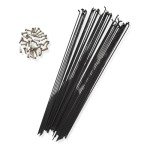 Vincita 36 Pieces 14G J Bend Bicycle Stainless Steel Spokes 254mm - 294mm with Brass Nipples for MTB Wheel Spokes, Ebike, Downhill, Trekking, City Bikes - Replacement/Repair Spokes…