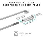 Vincita 36 Pieces 14G J Bend Bicycle Stainless Steel Spokes 254mm - 294mm with Brass Nipples for MTB Wheel Spokes, Ebike, Downhill, Trekking, City Bikes - Replacement/Repair Spokes…