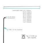 Vincita 36 Pieces 14G J Bend Bicycle Stainless Steel Spokes 254mm - 294mm with Brass Nipples for MTB Wheel Spokes, Ebike, Downhill, Trekking, City Bikes - Replacement/Repair Spokes…