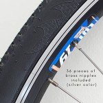 Vincita 36 Pieces 14G J Bend Bicycle Stainless Steel Spokes 254mm - 294mm with Brass Nipples for MTB Wheel Spokes, Ebike, Downhill, Trekking, City Bikes - Replacement/Repair Spokes…