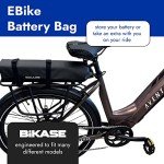 BiKase EBike Battery Bag - Mountable Waterproof & Fire Resistant Battery Storage for Camping or Long-Distance Biking, Fits Most, 7" x 3.5" x 22"