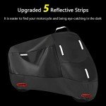 SECELES Mountain Bike Cover, 300D Waterproof Oxford Reflective Tapes 2 Lock Holes Windproof Buckles, Electric Bike Cover for City Mountain Ebike Tour Bicycle (M: 74" * 33" * 39")
