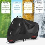 SECELES Mountain Bike Cover, 300D Waterproof Oxford Reflective Tapes 2 Lock Holes Windproof Buckles, Electric Bike Cover for City Mountain Ebike Tour Bicycle (M: 74" * 33" * 39")