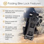 Via Velo 2 Folding Bike Lock Set | Same Key System 4 Keyed Alike Keys, Heavy Duty Hard Steel, Lightweight, Bike Lock for Electric Bike, Electric Scooter, Dirt Bike for Adults with Mounting Case