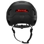 Bern Hudson Commuter Bike Helmet with MIPS, Rated for E-Bike, Integrated LED Rear Light and U-Lock Compatibility, MIPS Matte Black, Medium