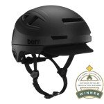Bern Hudson Commuter Bike Helmet with MIPS, Rated for E-Bike, Integrated LED Rear Light and U-Lock Compatibility, MIPS Matte Black, Medium