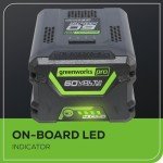 Greenworks 60V 4.0AH High Current (HC) Battery | Provides Fade-Free Power for Maximum Performance | Compatible with 75+ 60V Greenworks Tools