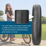 SIMEIQI 26"X4.0" Inch E-Bike Fat Bike Tires Electric Tricycle Tyres Foldable Replacement Tire for City Commuter Ebike Street Road Pavement Park or Urban Mountain Bicycle