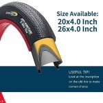 SIMEIQI 26"X4.0" Inch E-Bike Fat Bike Tires Electric Tricycle Tyres Foldable Replacement Tire for City Commuter Ebike Street Road Pavement Park or Urban Mountain Bicycle