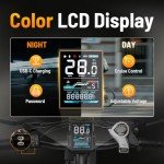 Jasion EB5 MAX Electric Bike for Adults with 1500W Peak Motor, 48V 15Ah (720Wh) Battery Electric Mountain Bike, 26'' x 4'' Fat Tire Ebike, 28+MPH Speed, Cruise Control, with Fenders, Rear Rack