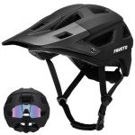 Favoto Mountain Bike Helmet - Dual Shell Lightweight MTB Bicycle Helmet Adjustable for Adults Men Women Youth CPSC Certificated, Glossy Black