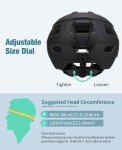 Favoto Mountain Bike Helmet - Dual Shell Lightweight MTB Bicycle Helmet Adjustable for Adults Men Women Youth CPSC Certificated, Glossy Black
