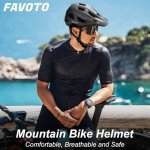 Favoto Mountain Bike Helmet - Dual Shell Lightweight MTB Bicycle Helmet Adjustable for Adults Men Women Youth CPSC Certificated, Glossy Black