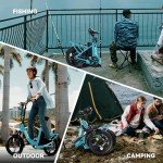 Cityrun Folding Ebike, 16" Electric Bike for Adults with Speed 20MPH Peak 500W Motor, Max Range 30 Miles, 36V 280.8Wh UL2849 Certified Removable Battery, Mini Foldable E-Bikes with Front Basket