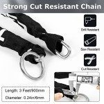 Titanker Bike Chain Lock with U Lock, 3 Feet Bicycle Chain Locks with 2 Keys, 6mm Thick Chain Lock with 14mm Thick Heavy Duty U Lock Anti-Theft Bike Locks for Bicycles, Motorbikes, Mopeds, Scooters