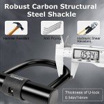 Titanker Bike Chain Lock with U Lock, 3 Feet Bicycle Chain Locks with 2 Keys, 6mm Thick Chain Lock with 14mm Thick Heavy Duty U Lock Anti-Theft Bike Locks for Bicycles, Motorbikes, Mopeds, Scooters