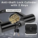 Titanker Bike Chain Lock with U Lock, 3 Feet Bicycle Chain Locks with 2 Keys, 6mm Thick Chain Lock with 14mm Thick Heavy Duty U Lock Anti-Theft Bike Locks for Bicycles, Motorbikes, Mopeds, Scooters