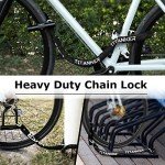 Titanker Bike Chain Lock with U Lock, 3 Feet Bicycle Chain Locks with 2 Keys, 6mm Thick Chain Lock with 14mm Thick Heavy Duty U Lock Anti-Theft Bike Locks for Bicycles, Motorbikes, Mopeds, Scooters