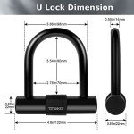 Titanker Bike Chain Lock with U Lock, 3 Feet Bicycle Chain Locks with 2 Keys, 6mm Thick Chain Lock with 14mm Thick Heavy Duty U Lock Anti-Theft Bike Locks for Bicycles, Motorbikes, Mopeds, Scooters