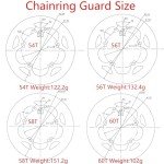 PROWHEEL Bike Chainring Guard,130MM BCD 42T/44T/46T/48T/52T/53T/54T/56T/58T/60T Aluminum Alloy Chain Ring Protector Cover for Chainring Sprockets MTB,E-Bike,Road Bike,City Bike,Folding Bike