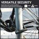 Sportneer Bike Lock: Heavy Duty Bike U Lock with 6ft Security Steel Cable - 18mm Shackle Bicycle U-Locks with Keys and Sturdy Mounting Bracket for Road Mountain Bike Bicycle, Size 11.5''x6.25''