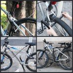 Sportneer Bike Lock: Heavy Duty Bike U Lock with 6ft Security Steel Cable - 18mm Shackle Bicycle U-Locks with Keys and Sturdy Mounting Bracket for Road Mountain Bike Bicycle, Size 11.5''x6.25''