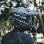 OUMURS Adult ATV Dirt Bike Helmet with Goggles Gloves & Mask Adjustable Sun Visor Motorcycle Adults Helmet Off-Road Motocross Downhill Moped MX for Unisex-Adult-Matte Black, XL