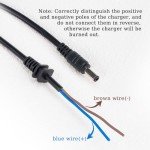 SaiDian 1Set Charging Wire 2.1mm DC Connector for 36V 48V 60V Electric Ebike Battery