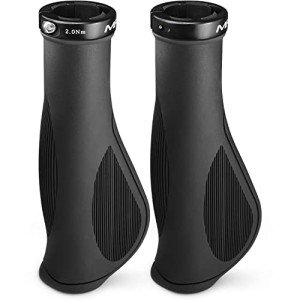 MARQUE Ergo Bike Handlebar Grips Non-Slip, Ergonomic Comfort Design for Bicycle Flat Handle Bar Fit Mountain Bikes, E-Bikes, Hybrid, City Commuters (Ergo Plus)