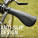 MARQUE Ergo Bike Handlebar Grips Non-Slip, Ergonomic Comfort Design for Bicycle Flat Handle Bar Fit Mountain Bikes, E-Bikes, Hybrid, City Commuters (Ergo Plus)