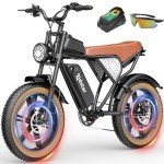 Electric Bike for Adults Q20, 2000/1500W, 37/30MPH,52V 40AH,48V/20AH E-Bike,30-180 Miles Electric Motorcycle, 20" Fat Tire Dirt Bike, UL2849 All Terrain for Mountains, Snow, Sand, Road