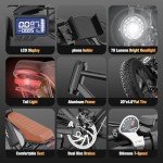 Electric Bike for Adults Q20, 2000/1500W, 37/30MPH,52V 40AH,48V/20AH E-Bike,30-180 Miles Electric Motorcycle, 20" Fat Tire Dirt Bike, UL2849 All Terrain for Mountains, Snow, Sand, Road