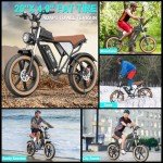 Electric Bike for Adults Q20, 2000/1500W, 37/30MPH,52V 40AH,48V/20AH E-Bike,30-180 Miles Electric Motorcycle, 20" Fat Tire Dirt Bike, UL2849 All Terrain for Mountains, Snow, Sand, Road