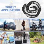 Topcrown Bike Lock 3.2 ft Long High Security Heavy Duty Anti Theft Bike Chain Lock, 5 Digit Combination Resettable Keyless Bicycle Lock for Bike/Electric Scooter/Ebike/Motorcycle (Black)