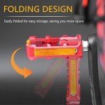 KOOTU Bike Pedals with Reflective Strips, Universal 9/16 Inch Mountain Bike Pedals, Non-Slip Aluminum Alloy Bicycle Pedals for Road BMX MTB Bike