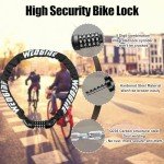 Bike Lock with Numbers and high Security Level, Bike Chain Lock, Bicycle Locks, 5 Digit Combination Lock for Bike, Bicycle, Scooter, Motorcycle, Door, Gate, Fence