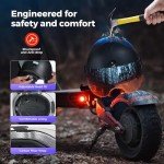 EKUZO DC2 Smart Bluetooth Helmet with Cameras Front & Rear HD Video Recorder for Riding Ebike Electric Scooter,CPSC Certified Adult Bicycle Helmets for Cycling(Black)