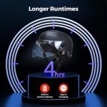 EKUZO DC2 Smart Bluetooth Helmet with Cameras Front & Rear HD Video Recorder for Riding Ebike Electric Scooter,CPSC Certified Adult Bicycle Helmets for Cycling(Black)