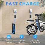 WINDHORSE 16" Folding Electric Bike for Adults, 630W Peak Power, 25MPH, 35-Mile Range, 288Wh Removable Battery with Lock, Dual Disc Brake, 2 Seat Ebike for Commuter (White)