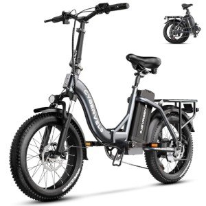 1000W Folding Electric Bike,48V20.8AH Removable Battery EBike,30+MPH,80 Miles Max Range Electric Bike for Adults, 20" Fat Tire Foldable ebike, Adult Electric Bikes for Commute Beach Snow(Rose Red)