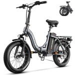 1000W Folding Electric Bike,48V20.8AH Removable Battery EBike,30+MPH,80 Miles Max Range Electric Bike for Adults, 20" Fat Tire Foldable ebike, Adult Electric Bikes for Commute Beach Snow(Rose Red)