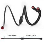 baluoqi 1T2 Y-Splitter Extension Wire with Julet Type 2pin Connector for Bike Headlight Cable in eBike Conversion Kits (2pin, 7" in Length)