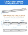 XIUWK E-Bike Battery Bracket for Battery Adapter Frame Mount,Aluminium Alloy Mount Plate for Hailong Batteries,Ebike Conversion Kit for Battery Adapter Frame Mount