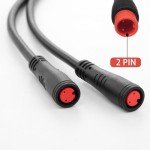 baluoqi 1T2 Y-Splitter Extension Wire with Julet Type 2pin Connector for Bike Headlight Cable in eBike Conversion Kits (2pin, 7" in Length)