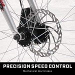 Mongoose Malus Mens and Womens Fat Tire Mountain Bike, 26-Inch Bicycle Wheels, 4-Inch Wide Knobby Tires, Steel Frame, 7 Speed Drivetrain Bicycle, Shimano Rear Derailleur, Disc Brakes, Silver/Yellow